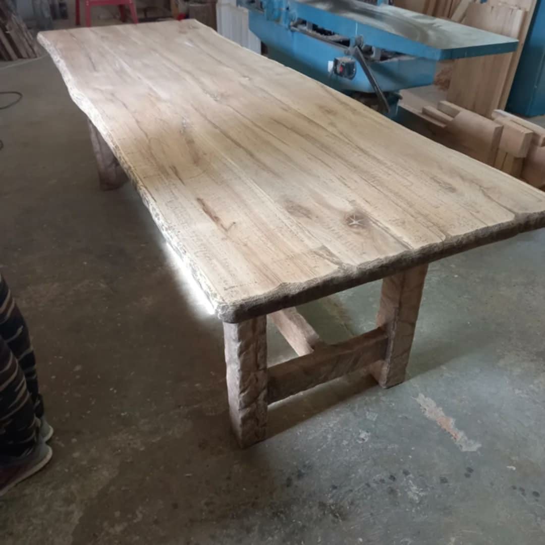 Reclaimed timber dining table